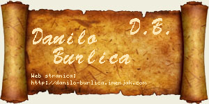Danilo Burlica vizit kartica